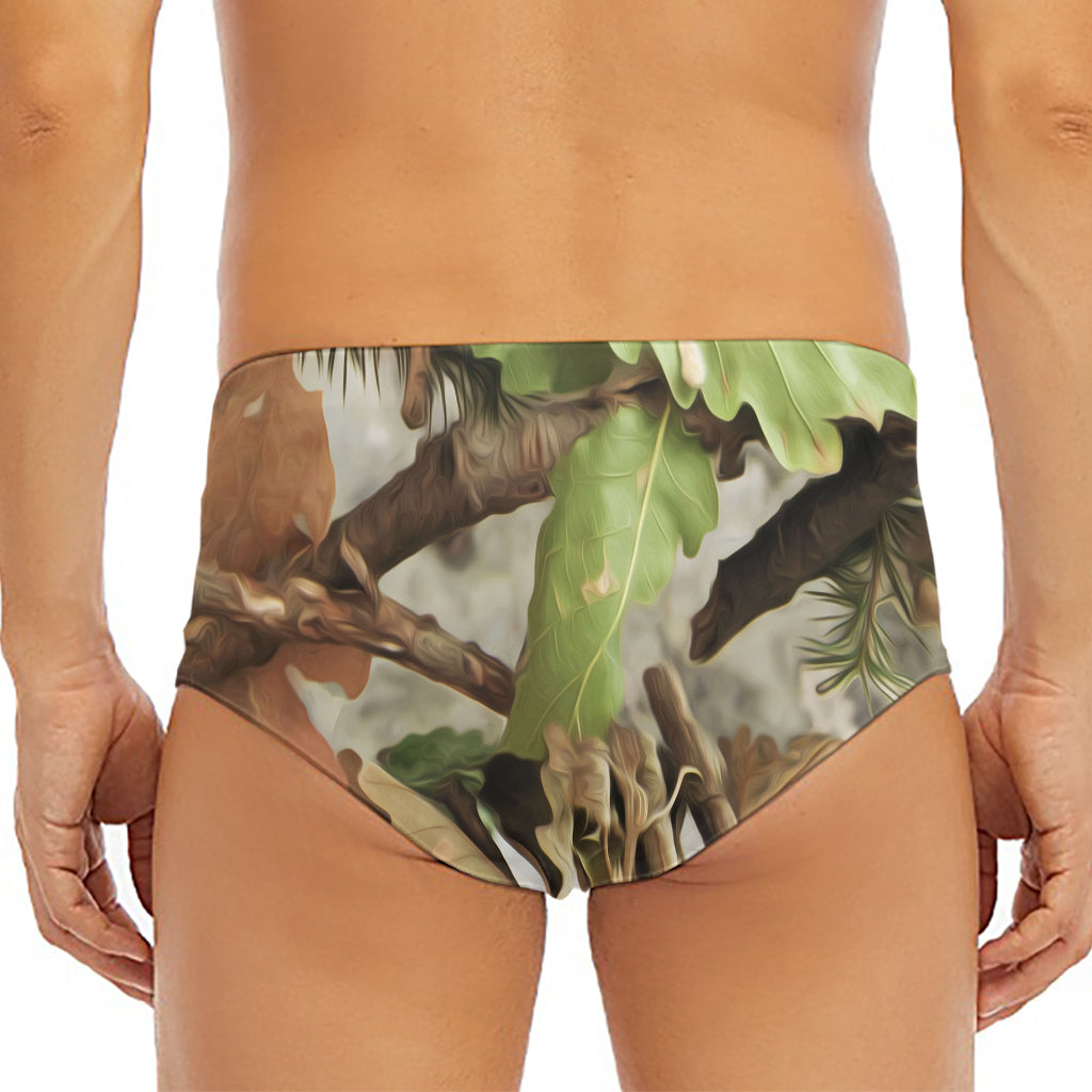 Hunting Camouflage Pattern Print Men's Triangle Swim Briefs