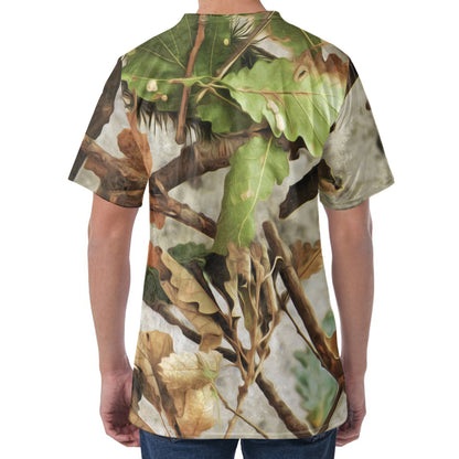 Hunting Camouflage Pattern Print Men's Velvet T-Shirt