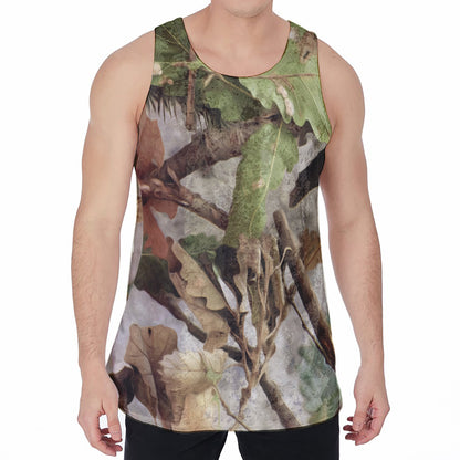 Hunting Camouflage Pattern Print Men's Velvet Tank Top