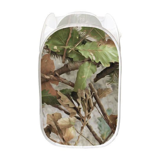 Hunting Camouflage Pattern Print Mesh Laundry Hamper