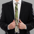 Hunting Camouflage Pattern Print Necktie