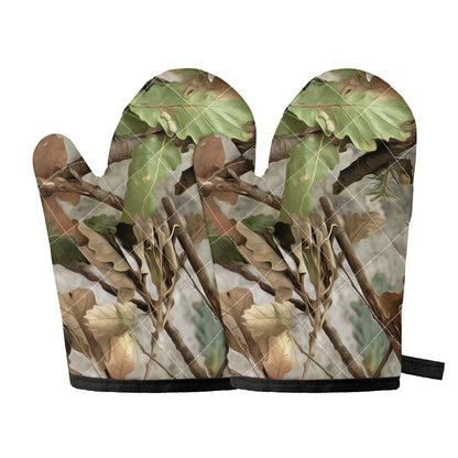 Hunting Camouflage Pattern Print Oven Mitts