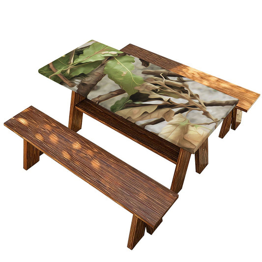 Hunting Camouflage Pattern Print Picnic Table Cover