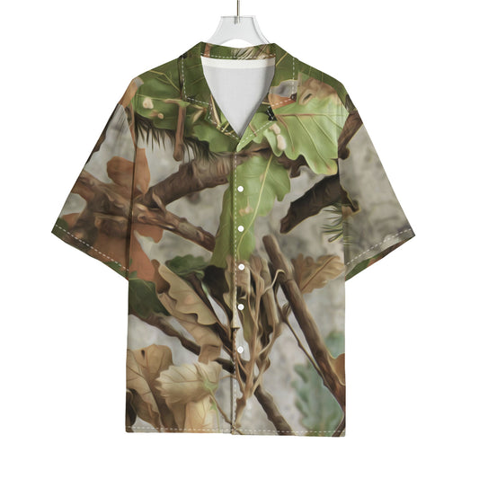 Hunting Camouflage Pattern Print Rayon Hawaiian Shirt