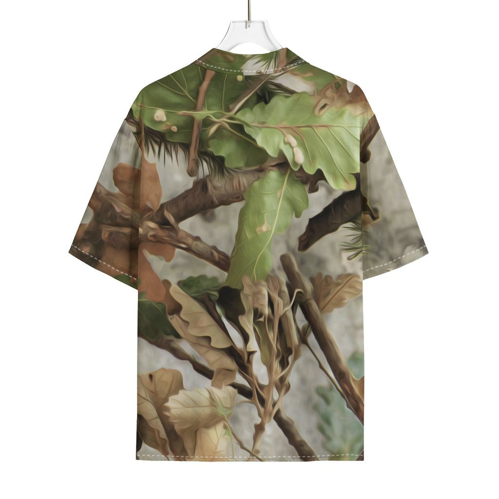 Hunting Camouflage Pattern Print Rayon Hawaiian Shirt