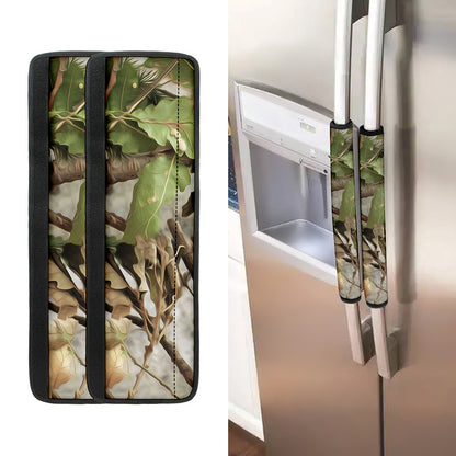 Hunting Camouflage Pattern Print Refrigerator Handle Covers