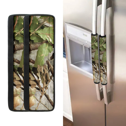 Hunting Camouflage Pattern Print Refrigerator Handle Covers
