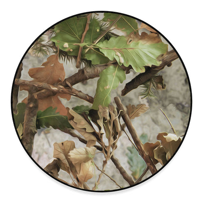 Hunting Camouflage Pattern Print Round Floor Mat