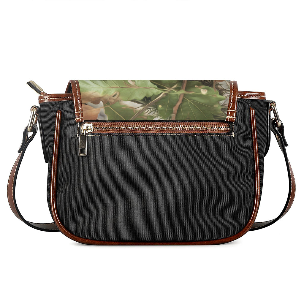 Hunting Camouflage Pattern Print Saddle Bag