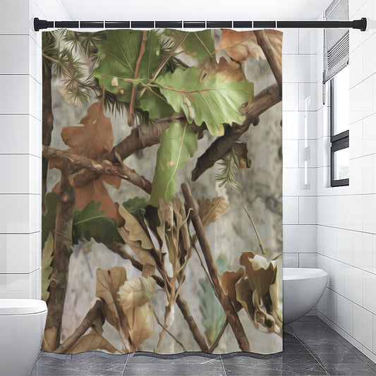 Hunting Camouflage Pattern Print Shower Curtain
