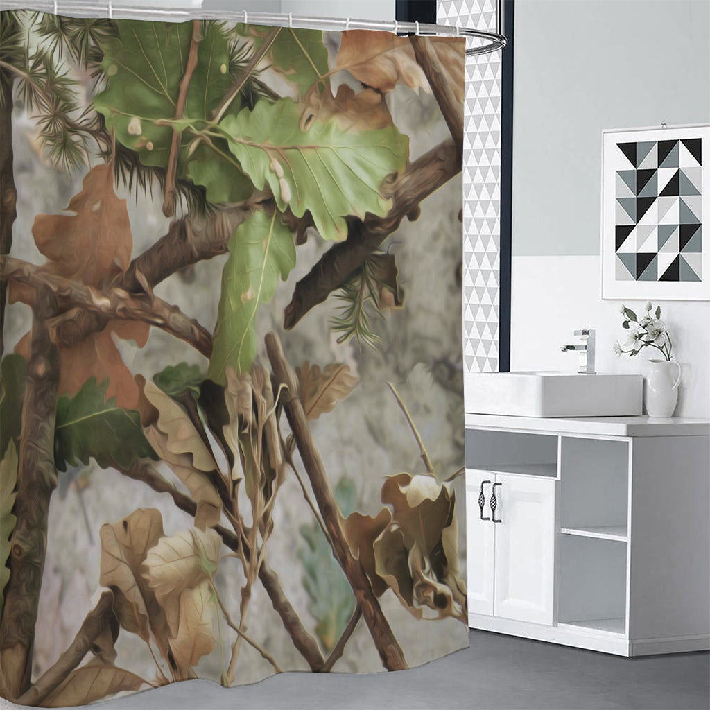 Hunting Camouflage Pattern Print Shower Curtain