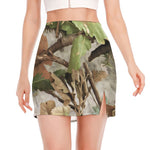 Hunting Camouflage Pattern Print Side Slit Mini Skirt