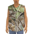Hunting Camouflage Pattern Print Sleeveless Baseball Jersey