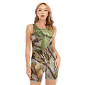 Hunting Camouflage Pattern Print Sleeveless One Piece Swimsuit