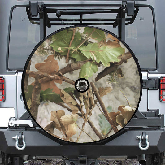 Hunting Camouflage Pattern Print Tire Cover With Camera Hole