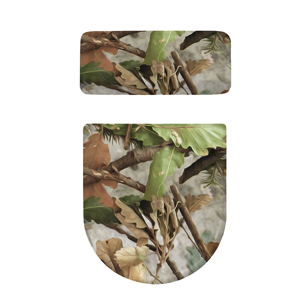 Hunting Camouflage Pattern Print Toilet Lid And Tank Cover Set
