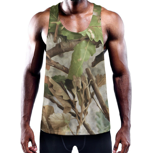 Hunting Camouflage Pattern Print Training Tank Top