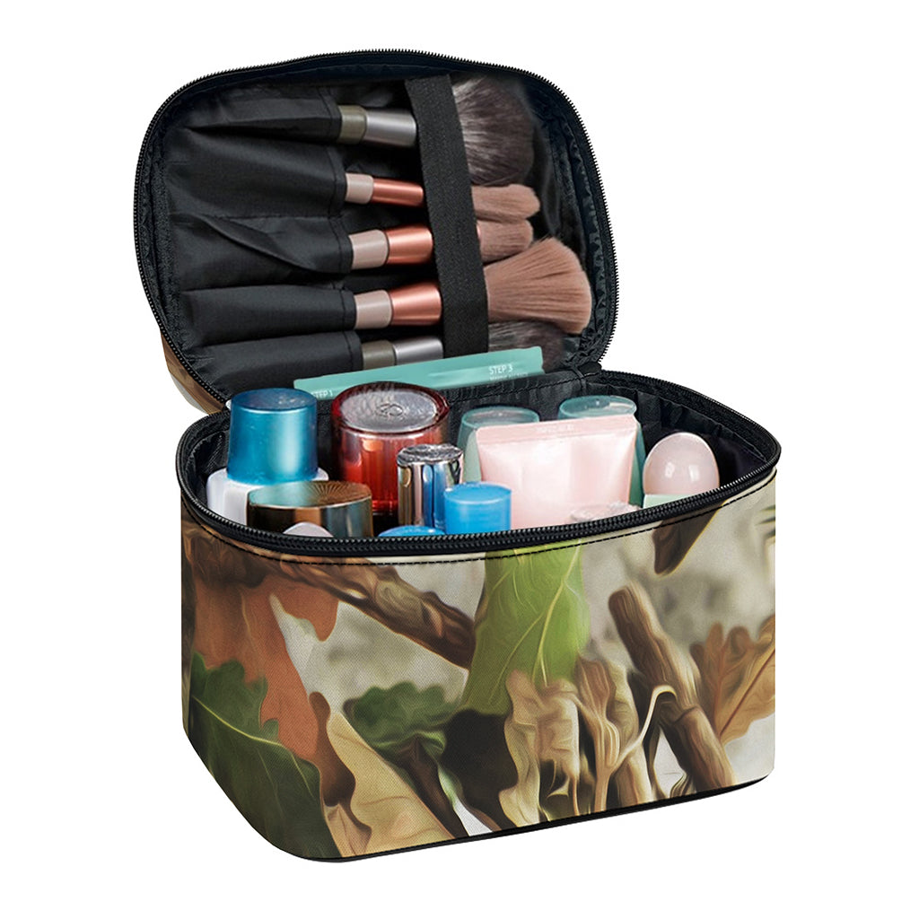 Hunting Camouflage Pattern Print Travel Makeup Bag