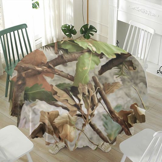 Hunting Camouflage Pattern Print Waterproof Round Tablecloth