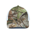 Hunting Camouflage Pattern Print White Mesh Trucker Hat