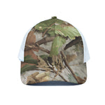 Hunting Camouflage Pattern Print White Mesh Trucker Cap