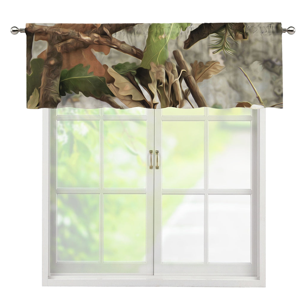 Hunting Camouflage Pattern Print Window Valance