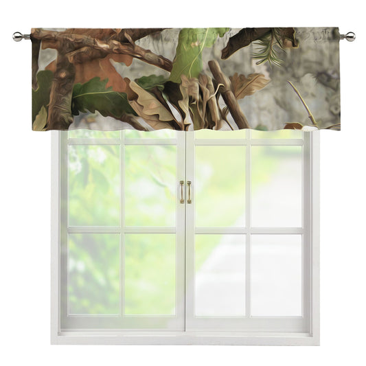 Hunting Camouflage Pattern Print Window Valance