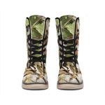 Hunting Camouflage Pattern Print Winter Boots