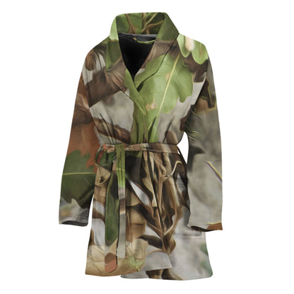 Hunting Camouflage Pattern Print Women's Bathrobe