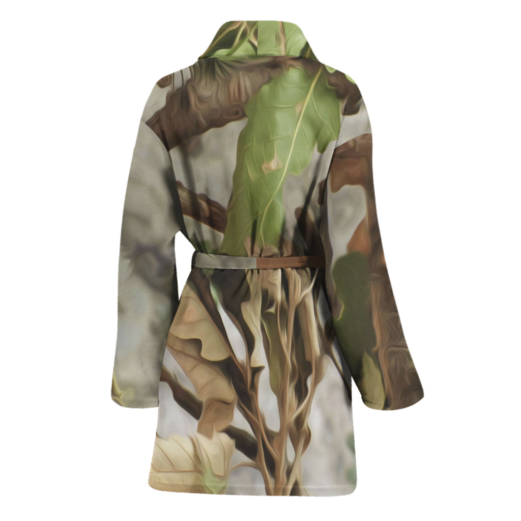 Hunting Camouflage Pattern Print Women's Bathrobe