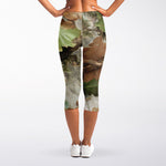 Hunting Camouflage Pattern Print Women's Capri Leggings