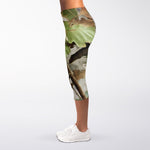 Hunting Camouflage Pattern Print Women's Capri Leggings
