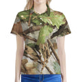 Hunting Camouflage Pattern Print Women's Polo Shirt