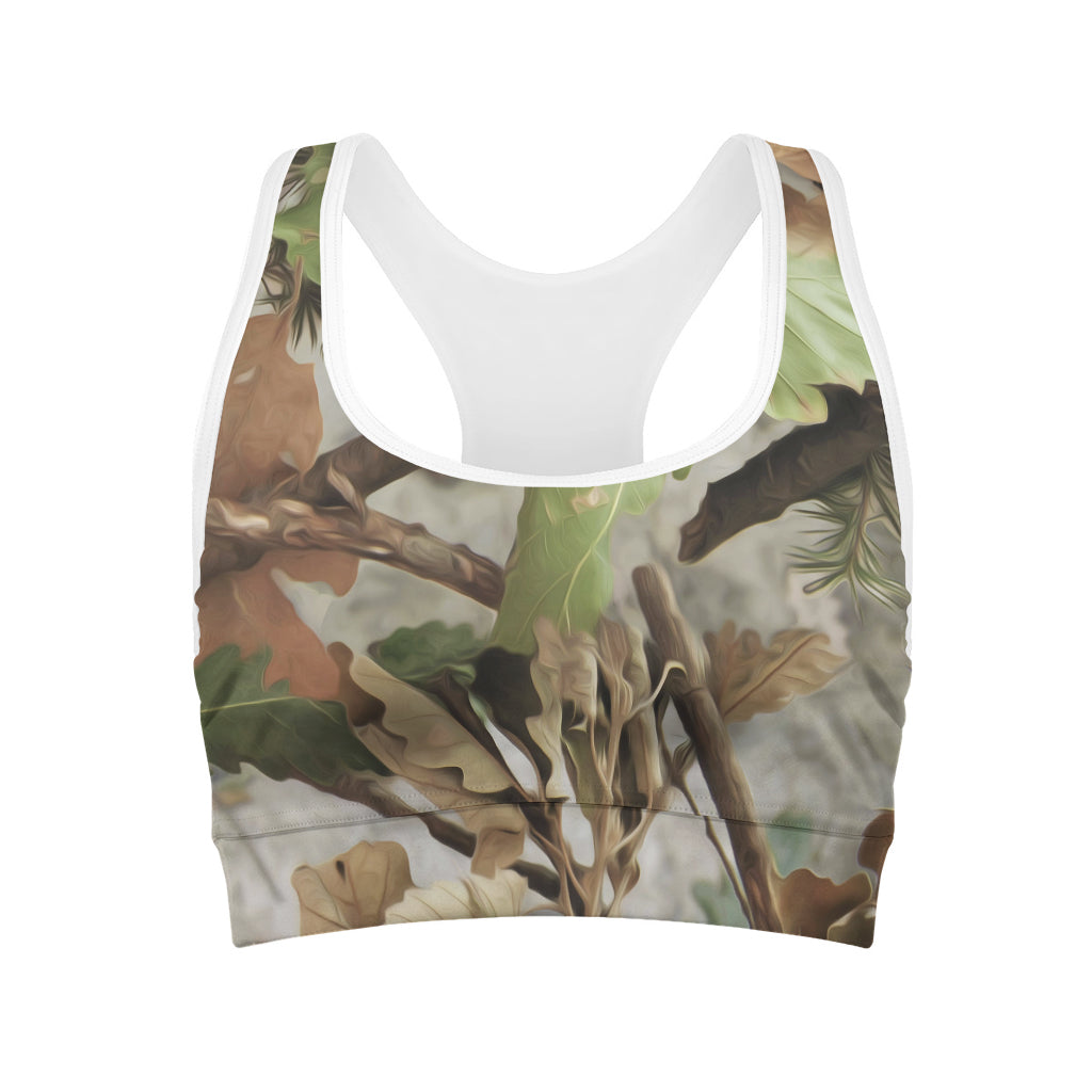 Hunting Camouflage Pattern Print Women's Sports Bra