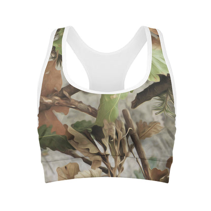 Hunting Camouflage Pattern Print Women's Sports Bra