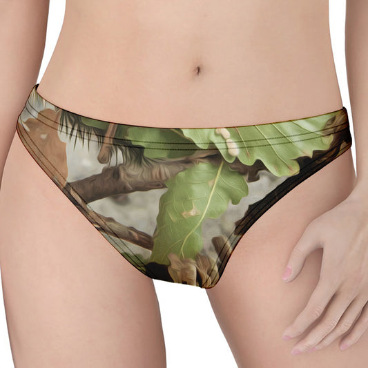 Hunting Camouflage Pattern Print Women's Thong