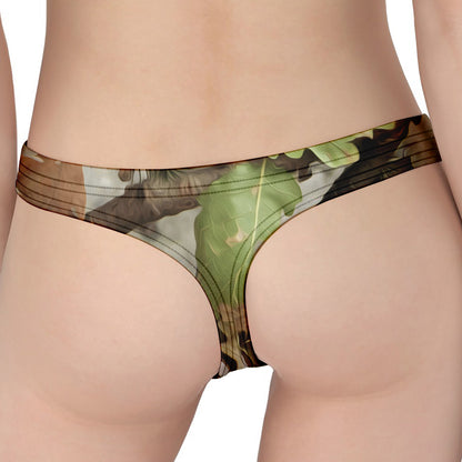 Hunting Camouflage Pattern Print Women's Thong