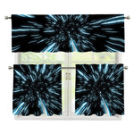 Hyperspace Lightspeed Print 3 Piece Kitchen Curtains