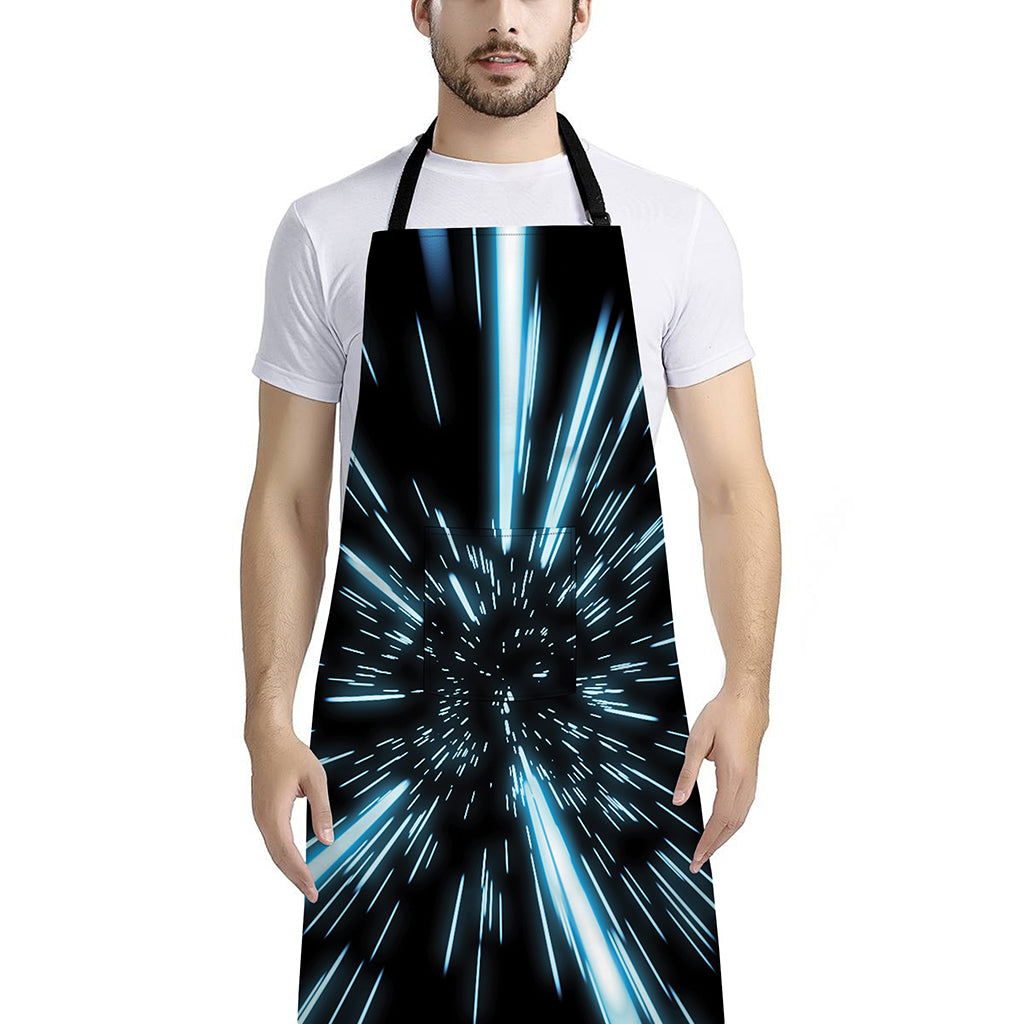 Hyperspace Lightspeed Print Bib Apron With Pocket