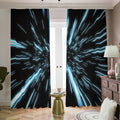 Hyperspace Lightspeed Print Dimout Pencil Pleat Curtains