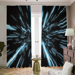 Hyperspace Lightspeed Print Blackout Pencil Pleat Curtains