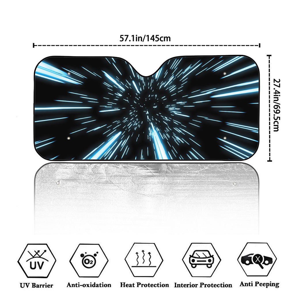 Hyperspace Lightspeed Print Car Windshield Sun Shade