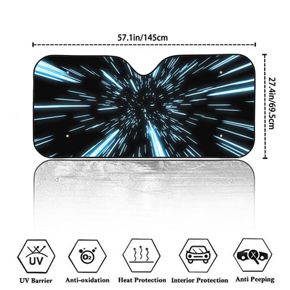 Hyperspace Lightspeed Print Car Windshield Sun Shade