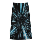 Hyperspace Lightspeed Print Cotton Front Slit Maxi Skirt