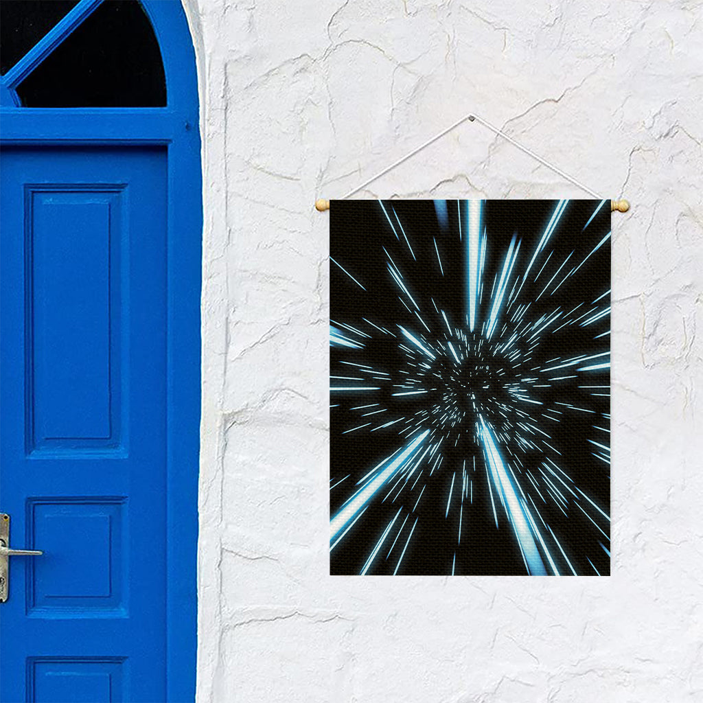 Hyperspace Lightspeed Print Garden Flag