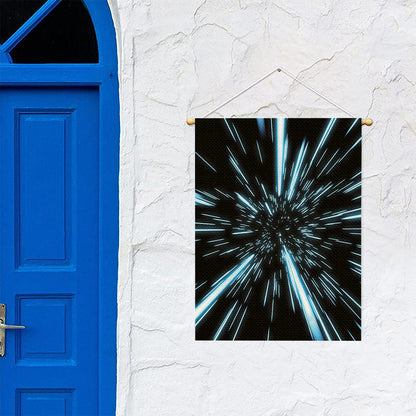 Hyperspace Lightspeed Print Garden Flag