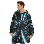 Hyperspace Lightspeed Print Hoodie Blanket