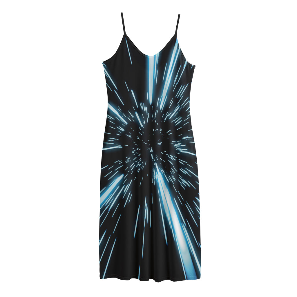 Hyperspace Lightspeed Print Jersey Midi Cami Dress