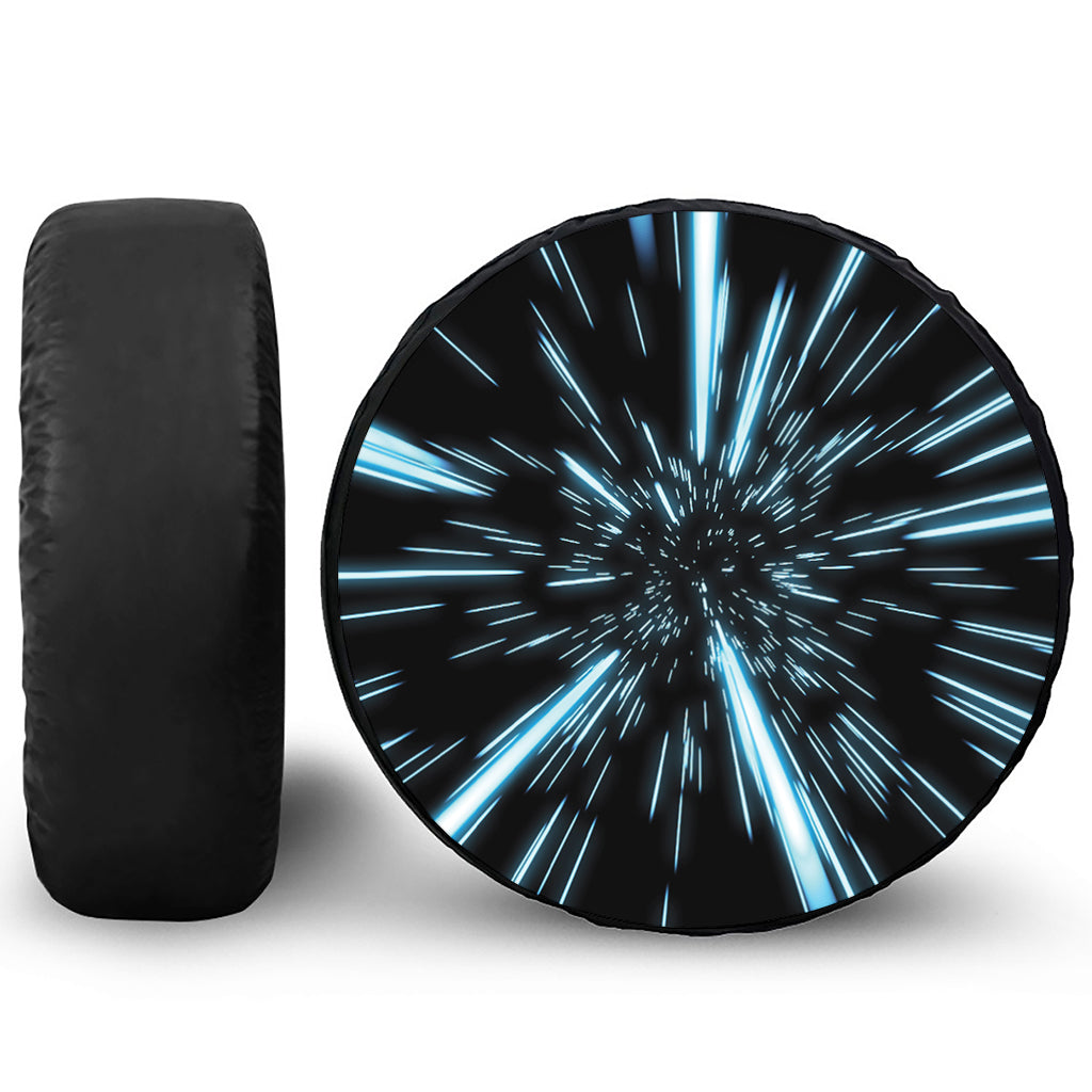 Hyperspace Lightspeed Print Leather Spare Tire Cover