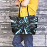 Hyperspace Lightspeed Print Leather Tote Bag